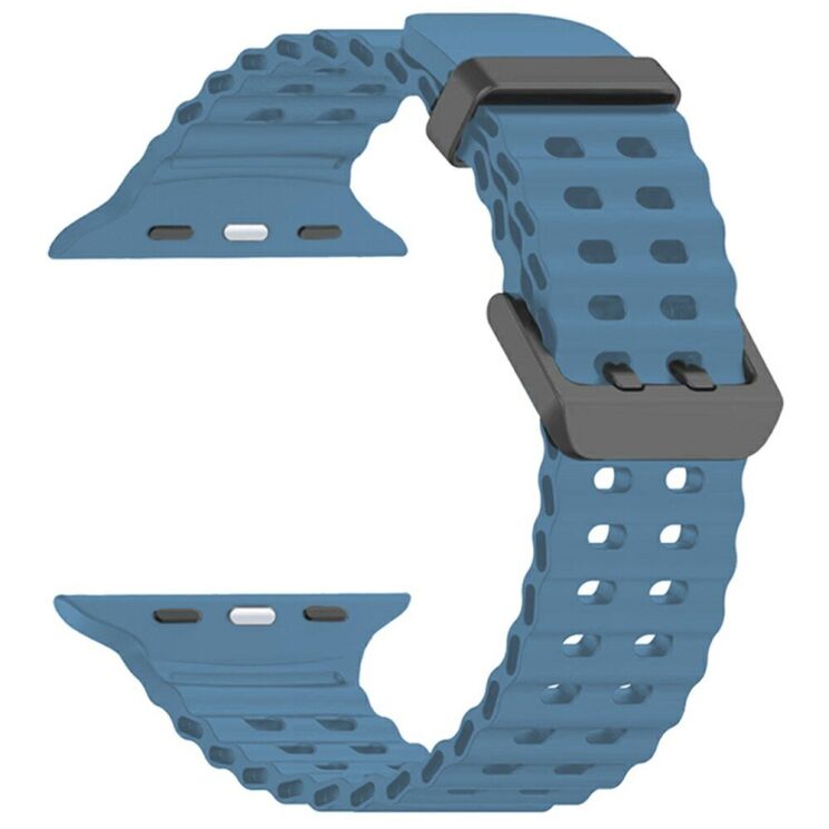 Ремешок Deexe Ocean Strap для Apple Watch 46 / 45 / 44 / SE 44 / 42 (Series 1-3) / Ultra / Ultra 2 - Blue: фото 1 из 1