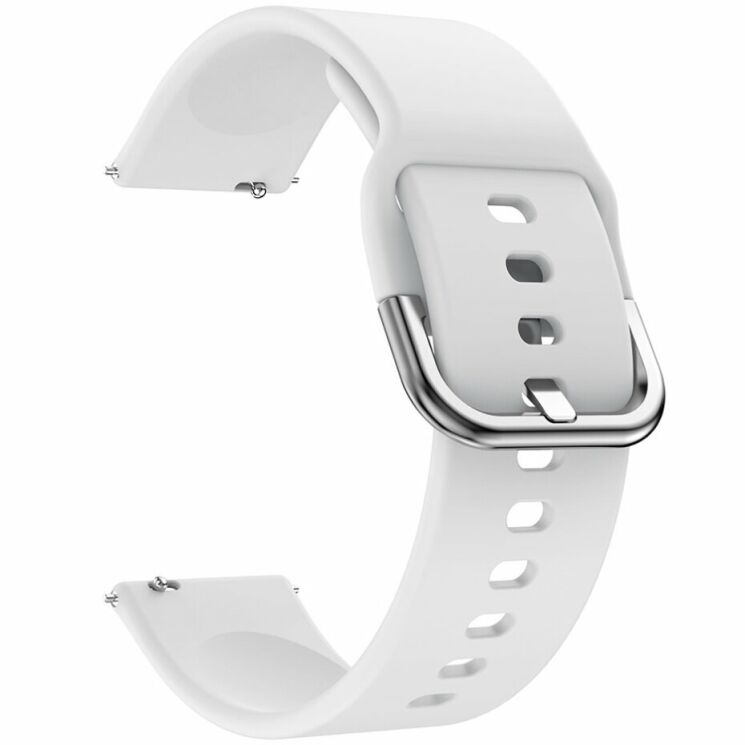 Ремешок Deexe Soft Silicone для часов с шириной крепления 22мм - White: фото 3 из 4