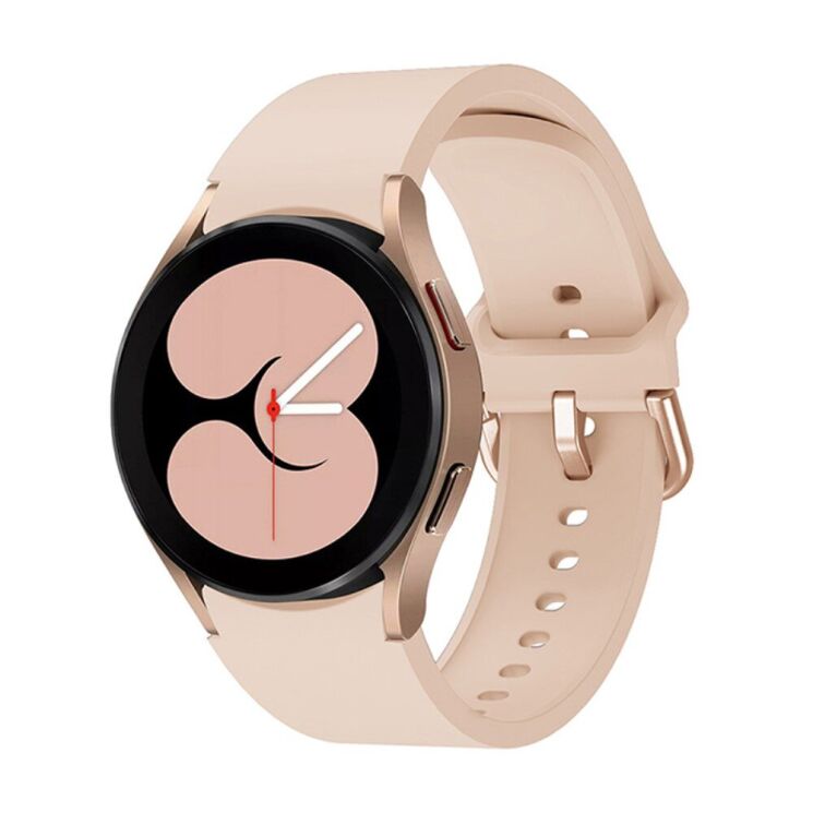 Ремешок Deexe Soft Silicone для Samsung Galaxy Watch 4 / 4 Classic / 5 / 5 Pro / 6 / 6 Classic / 7 / FE - Pink: фото 1 из 8