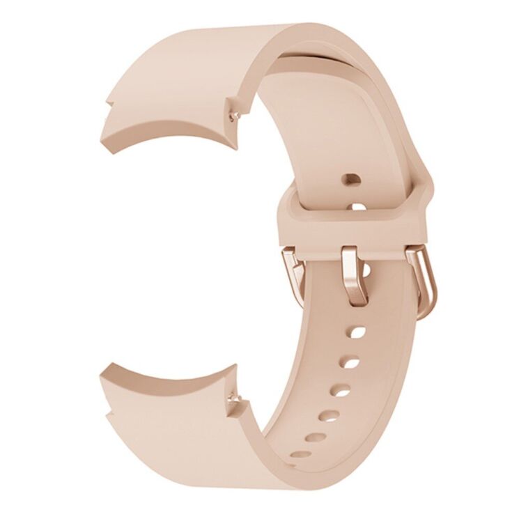 Ремешок Deexe Soft Silicone для Samsung Galaxy Watch 4 / 4 Classic / 5 / 5 Pro / 6 / 6 Classic / 7 / FE - Pink: фото 3 из 8