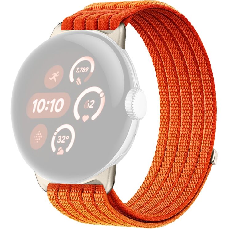Ремешок Deexe Soft Weave для Google Pixel Watch 4 / 3 / 2 / 1 (41mm) - Orange: фото 1 из 5