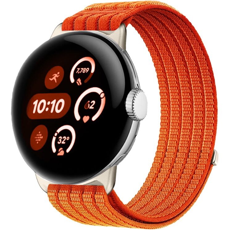 Ремешок Deexe Soft Weave для Google Pixel Watch 4 / 3 / 2 / 1 (41mm) - Orange: фото 2 из 5