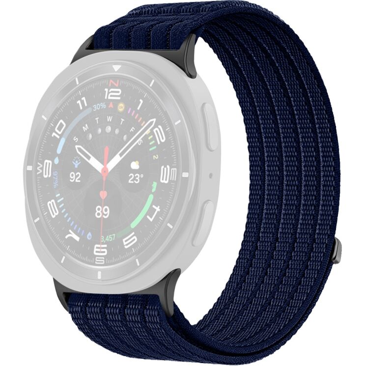 Ремешок Deexe Soft Weave для Samsung Galaxy Watch 8 (40/44mm) / 8 Classic - Navy Blue: фото 1 из 5