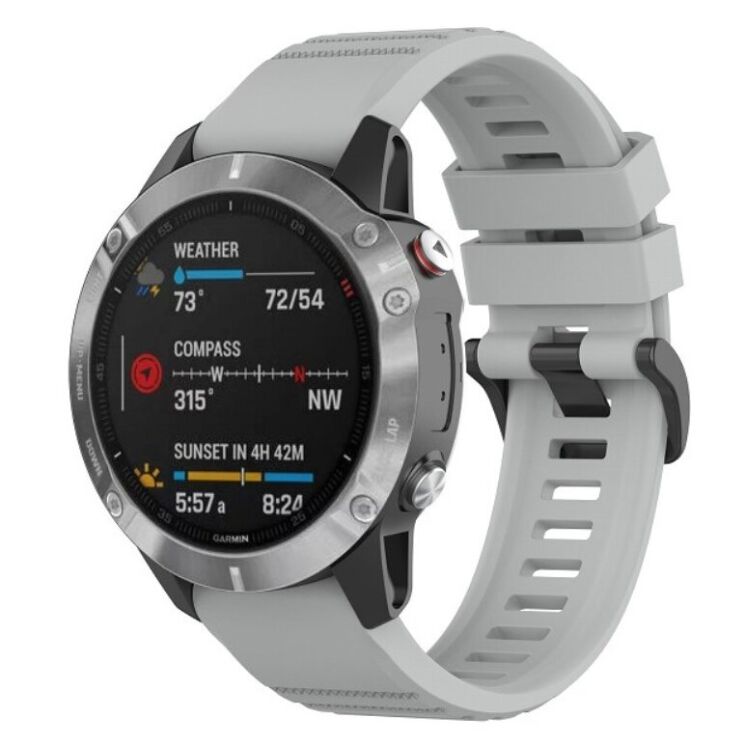 Ремешок Deexe Sport Series для часов Garmin c креплением QuickFit 22mm - Grey: фото 1 из 2