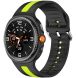 Ремінець Deexe Sport Strap для Samsung Galaxy Watch 8 (40/44mm) / 8 Classic - Black / Green (384178BG). Фото 2 з 6