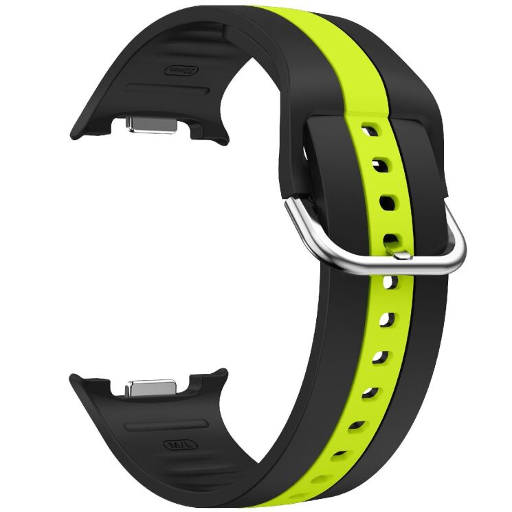 Ремінець Deexe Sport Strap для Samsung Galaxy Watch 8 (40/44mm) / 8 Classic - Black / Green: фото 3 з 6