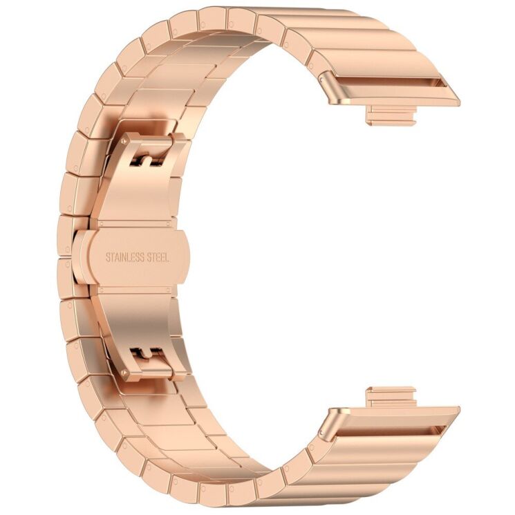 Ремінець Deexe Steel Strap для Huawei Watch Fit 3 - Rose Gold: фото 3 з 7