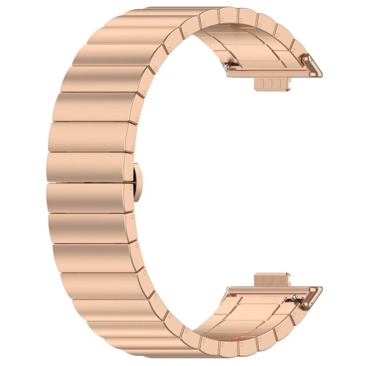 Ремінець Deexe Steel Strap для Huawei Watch Fit 3 - Rose Gold: фото 2 з 7