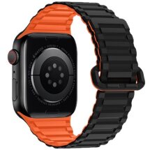 Ремінець Hoco WA06 для Apple Watch 46 / 45 / 44 / SE 44 / 42 (Series 1-3) / Ultra / Ultra 2 / Ultra 3 - Black / Orange: фото 1 з 4