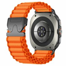 Ремінець Reframe Ripple Pattern для Samsung Galaxy Watch Ultra (47mm) / Ultra (2025) - Orange / Black: фото 1 з 7