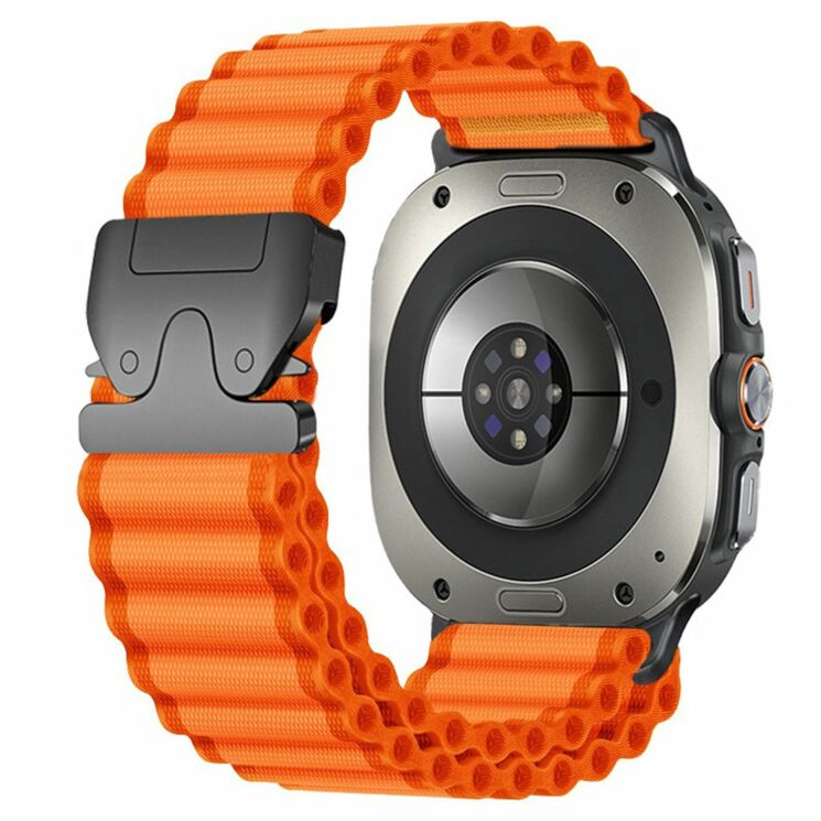 Ремінець Reframe Ripple Pattern для Samsung Galaxy Watch Ultra (47mm) / Ultra (2025) - Orange / Black: фото 1 з 7