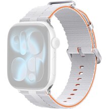 Ремінець Reframe Sport Linear для Apple Watch 42 (Series 10/11) / 41 / 40 / SE 40 / 38 - White / Orange: фото 1 з 5