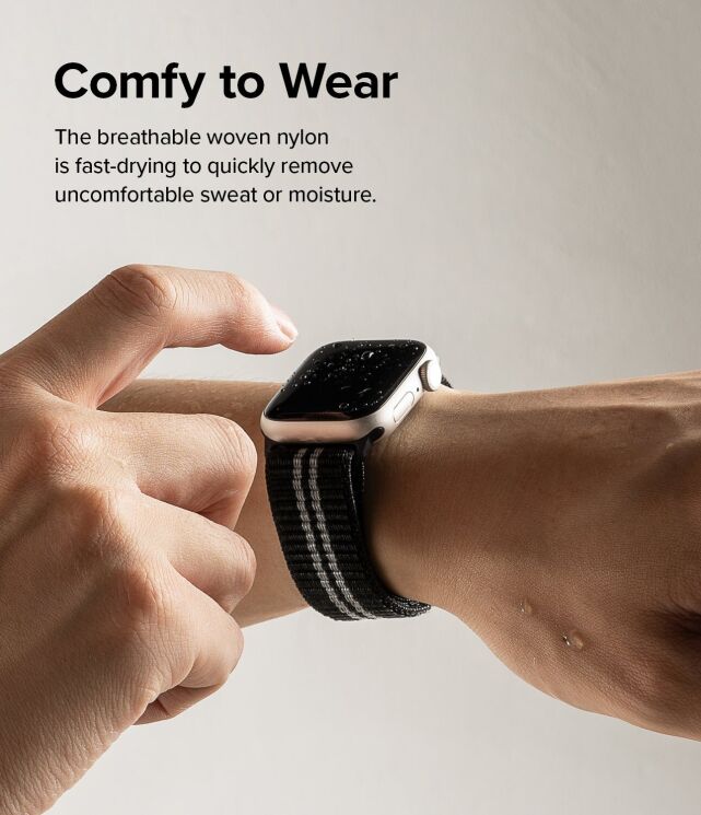 Ремінець Ringke Sports Air Loop для Apple Watch 42 (Series 10/11) / 41 / 40 / SE 40 / 38 (8809919306188) - Summit White: фото 5 з 15