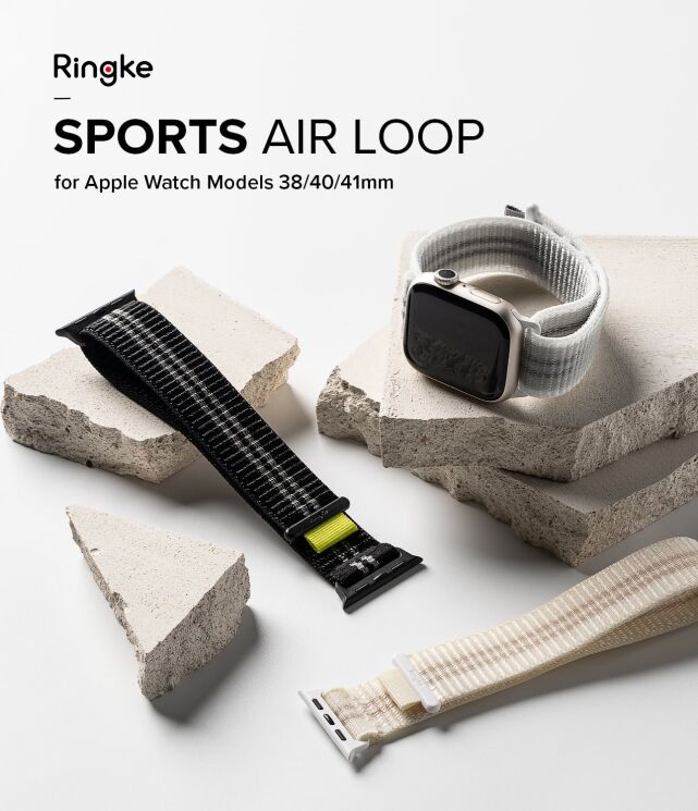 Ремінець Ringke Sports Air Loop для Apple Watch 42 (Series 10/11) / 41 / 40 / SE 40 / 38 (8809919306188) - Summit White: фото 2 з 15