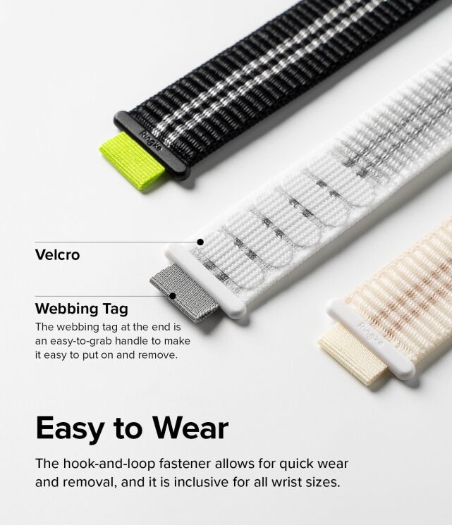 Ремінець Ringke Sports Air Loop для Apple Watch 42 (Series 10/11) / 41 / 40 / SE 40 / 38 (8809919306188) - Summit White: фото 7 з 15