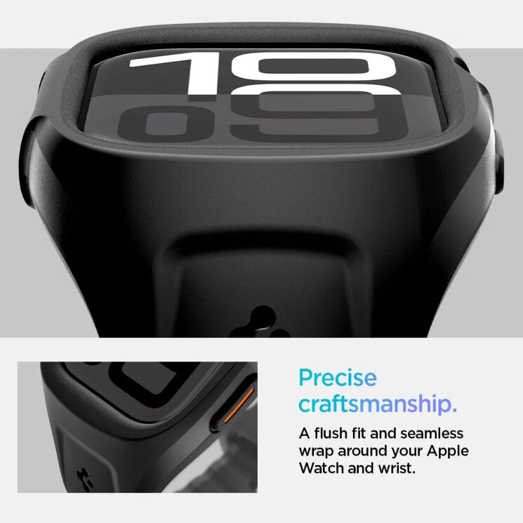 Ремешок Spigen (SGP) Liquid Air Pro для Apple Watch 10 46 mm (ACS09317) - Matte Black: фото 17 из 17