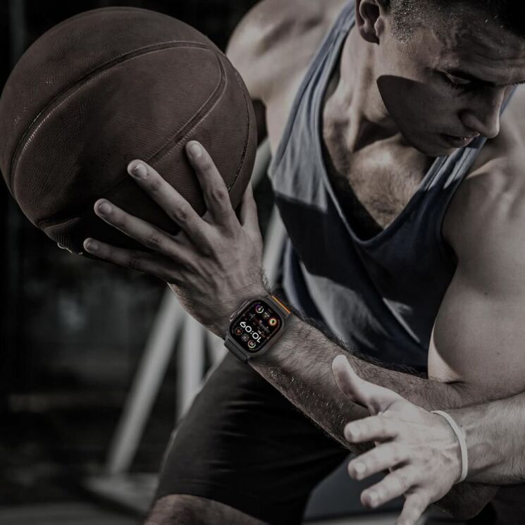 Ремешок Tech-Protect Nylon Clasp для Apple Watch 46 / 45 / 44 / SE 44 / 42 (Series 1-3) / Ultra / Ultra 2 - Titanium: фото 5 из 6