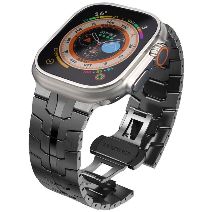 Ремінець Tech-Protect Stainless Line для Apple Watch 46 / 44 / SE 44 / 45 / Ultra / Ultra 2 / Ultra 3 (49mm) - Black: фото 2 з 5