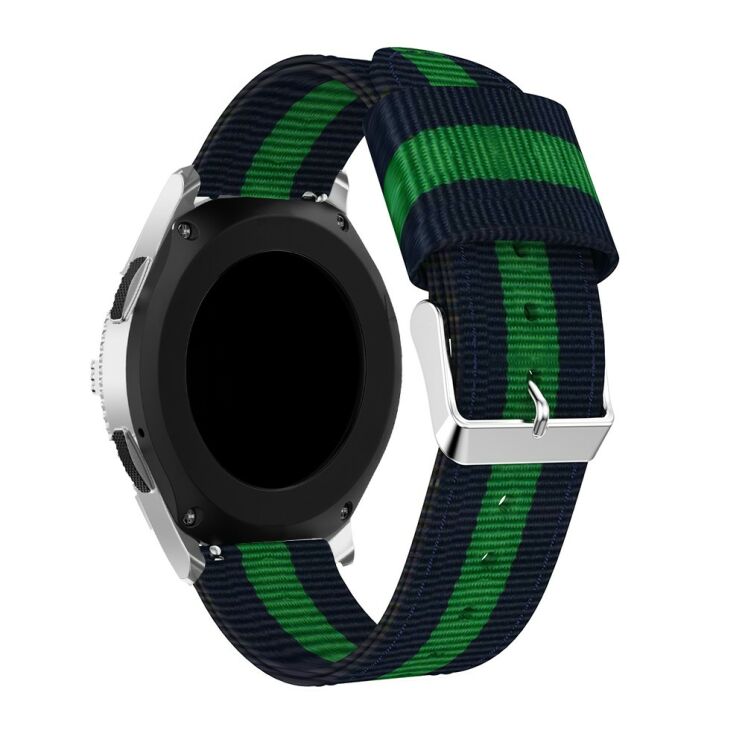 Ремешок UniCase Nylon для Samsung Galaxy Watch 46mm / Watch 3 45mm / Gear S3 - Blue / Green: фото 2 из 5