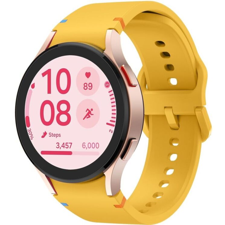Ремінець Deexe Elino Strap для Samsung Galaxy Watch 4 / 5 / 6 / 7 / FE (40mm) - Yellow: фото 2 з 6