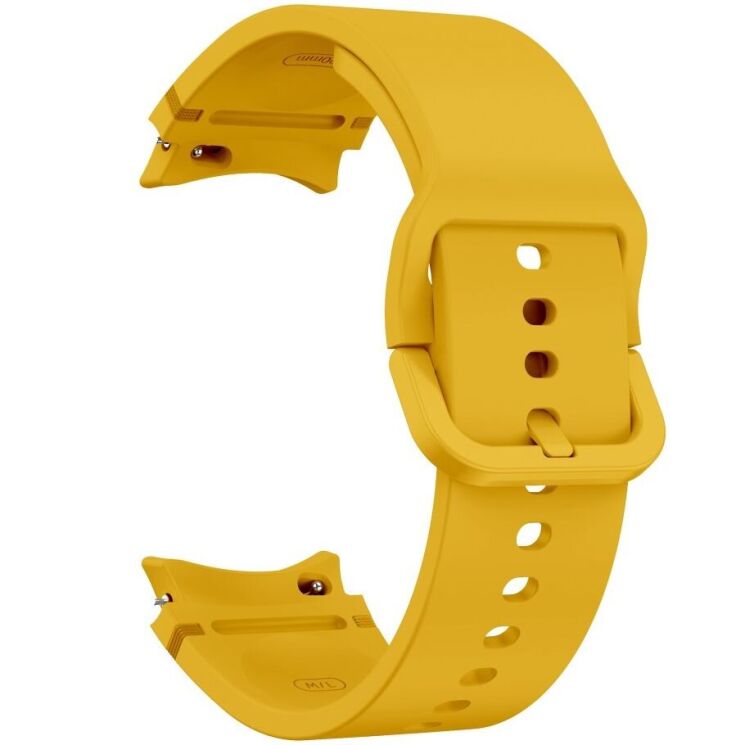 Ремінець Deexe Elino Strap для Samsung Galaxy Watch 4 / 5 / 6 / 7 / FE (40mm) - Yellow: фото 3 з 6