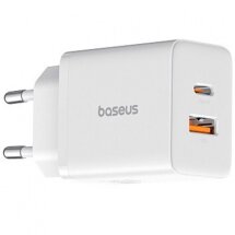 Сетевое зарядное устройство Baseus Cube C+U (30W) P10111404213-00 - White: фото 1 из 13