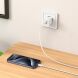 Сетевое зарядное устройство Hoco C149A PD30W + QC3.0 + кабель Type-C to Type-C - White (960194W). Фото 7 из 7