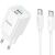 Сетевое зарядное устройство Hoco C149A PD30W + QC3.0 + кабель Type-C to Type-C - White: фото 1 из 7