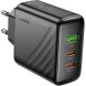 Мережевий зарядний пристрій Hoco CS26A PD45W (USB + 2Type-C) - Black (960227B). Фото 3 з 9