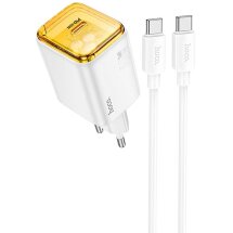 Сетевое зарядное устройство Hoco N54 Monsoon PD45W + кабель Type-C to Type-C - White: фото 1 из 5