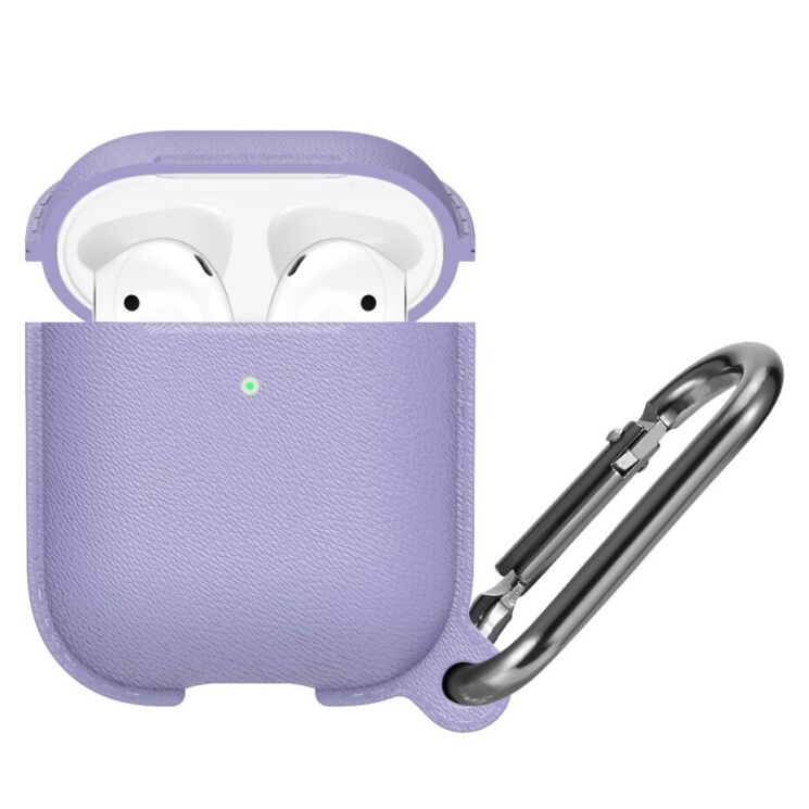Силиконовый чехол Deexe Defender Case для Apple AirPods 1 / 2 - Light Purple: фото 1 из 4