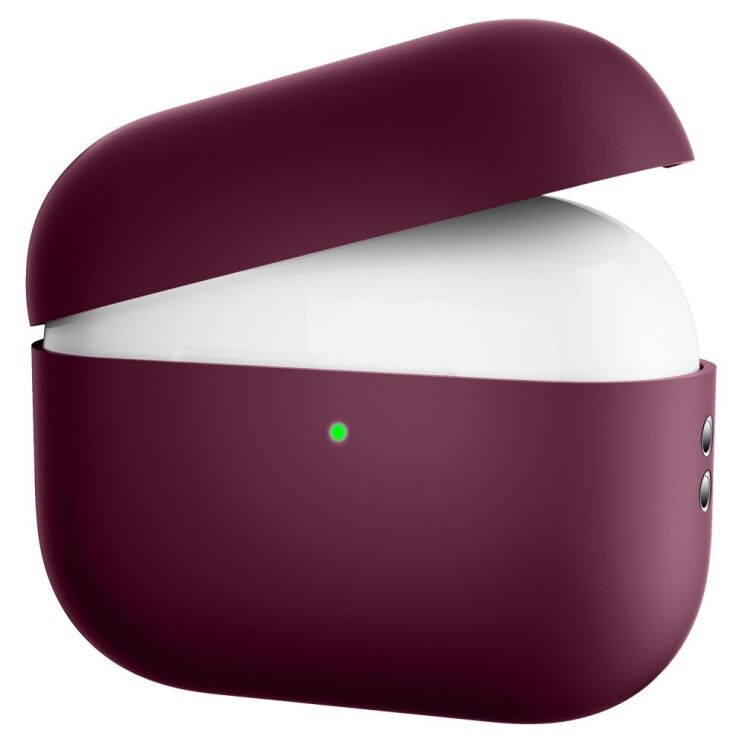 Силиконовый чехол Deexe Silicone Case (FH) для Apple AirPods Pro 2 - Wine Red: фото 5 из 5