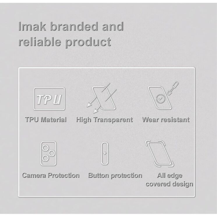 Силиконовый чехол IMAK UX-5 Series для Apple iPhone 16 Pro Max - Transparent: фото 6 из 7