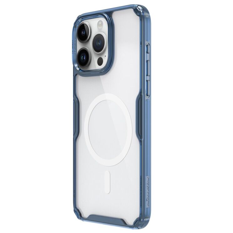 Силиконовый чехол NILLKIN Nature TPU Pro Magnetic для Apple iPhone 15 Pro - Blue: фото 3 из 19