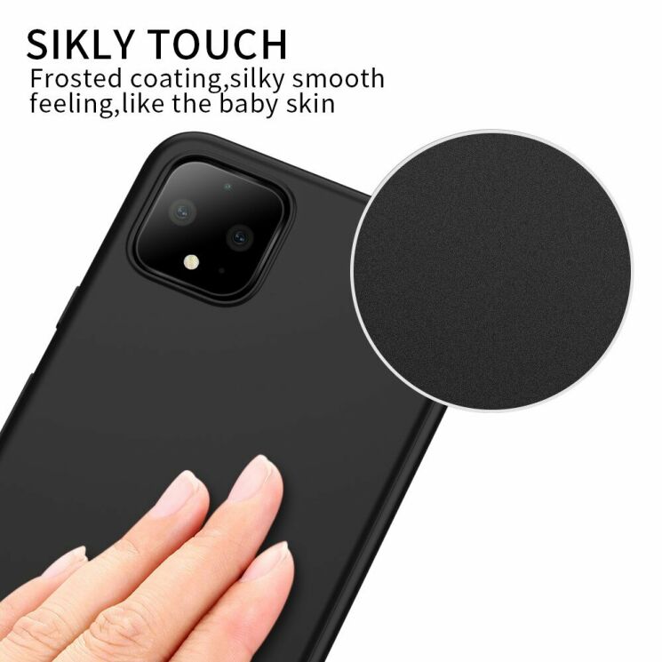 Силиконовый чехол X-LEVEL Matte для Google Pixel 4 - Black: фото 2 из 7