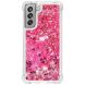 Силиконовый (TPU) чехол Deexe Liquid Glitter для Samsung Galaxy S21 FE (G990) - Pink Hearts (230628G). Фото 3 из 7