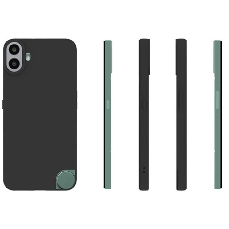 Силиконовый (TPU) чехол Deexe Matte Case для Nothing CMF Phone 1 - Black: фото 5 из 5