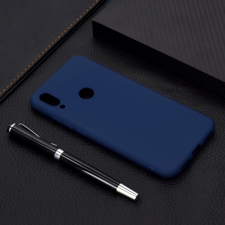 Силіконовий (TPU) чохол Deexe Matte Case для Xiaomi Redmi Note 7 / Note 7 Pro - Dark Blue: фото 6 з 8