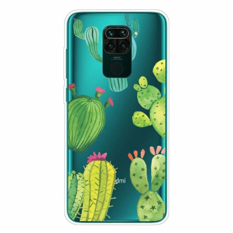 Силиконовый (TPU) чехол Deexe Pretty Glossy для Xiaomi Redmi Note 9 / Redmi 10X - Cactus: фото 1 из 5