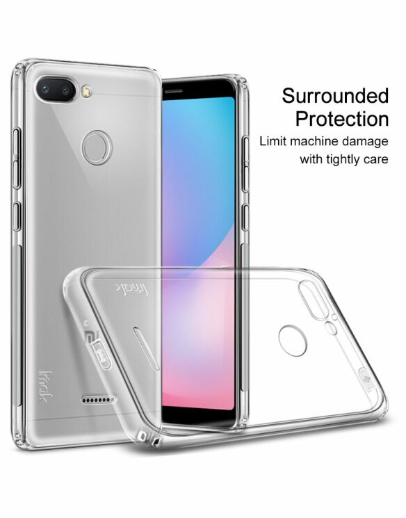Силиконовый (TPU) чехол IMAK Airbag Case для Xiaomi Redmi 6 - Transparent: фото 9 из 15