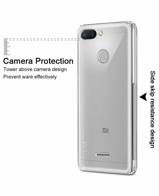 Силиконовый (TPU) чехол IMAK Airbag Case для Xiaomi Redmi 6 - Transparent: фото 11 из 15