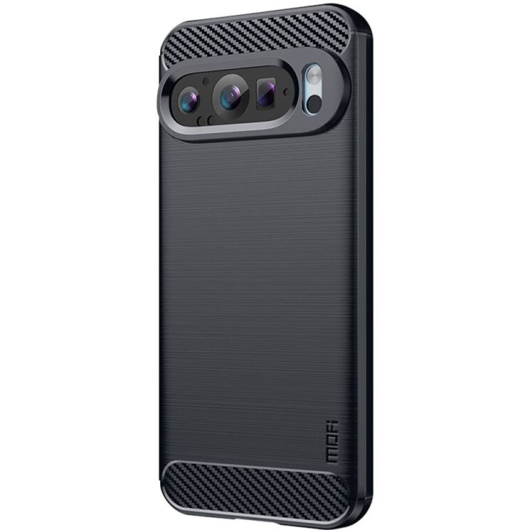 Силиконовый (TPU) чехол MOFI Carbon Fiber для Google Pixel 9 - Blue: фото 1 из 10