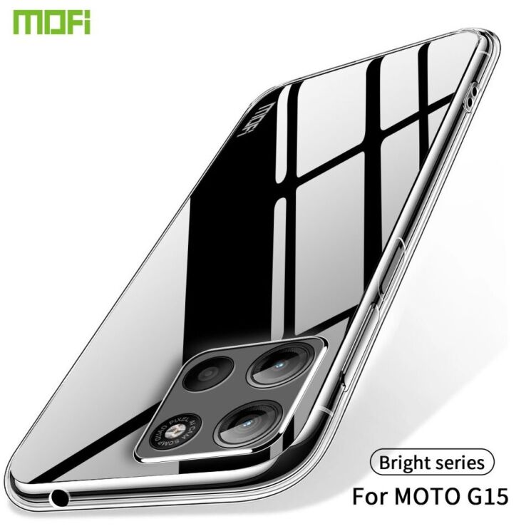 Силиконовый (TPU) чехол MOFI Thin Guard для Motorola Moto G15 - Transparent: фото 2 из 11