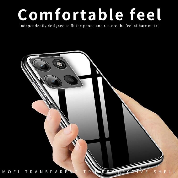 Силиконовый (TPU) чехол MOFI Thin Guard для Motorola Moto G15 - Transparent: фото 8 из 11