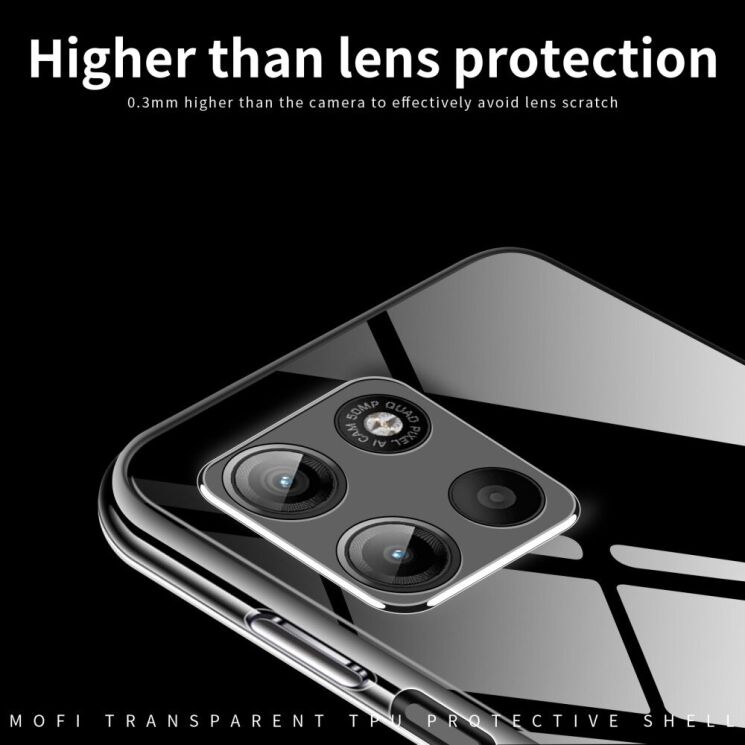 Силиконовый (TPU) чехол MOFI Thin Guard для Motorola Moto G15 - Transparent: фото 6 из 11
