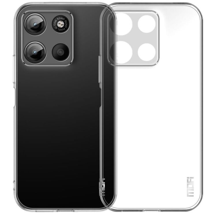 Силиконовый (TPU) чехол MOFI Thin Guard для Motorola Moto G15 - Transparent: фото 1 из 11