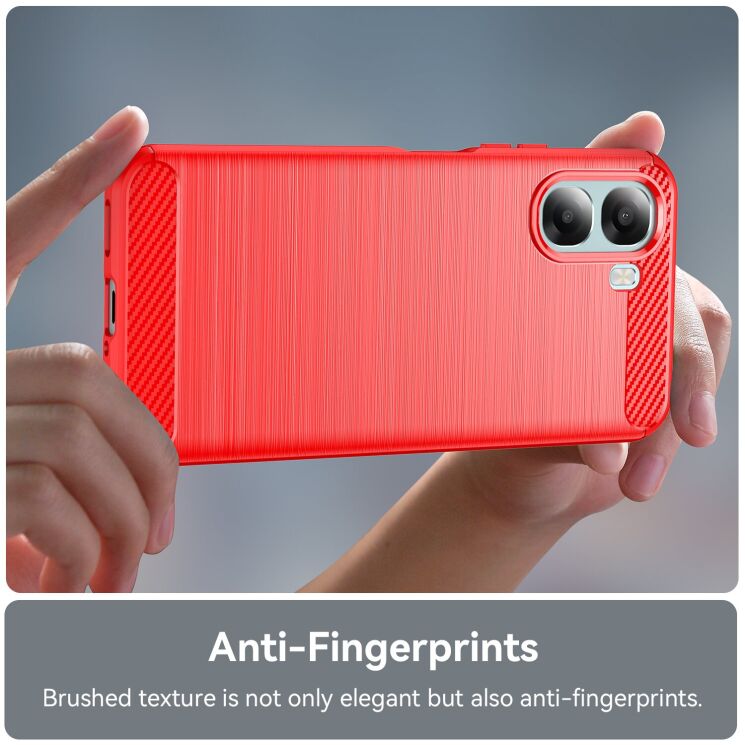 Силиконовый (TPU) чехол UniCase Carbon для OPPO A6x - Black: фото 5 из 8