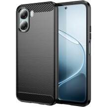 Силиконовый (TPU) чехол UniCase Carbon для OPPO A6x - Black: фото 1 из 8