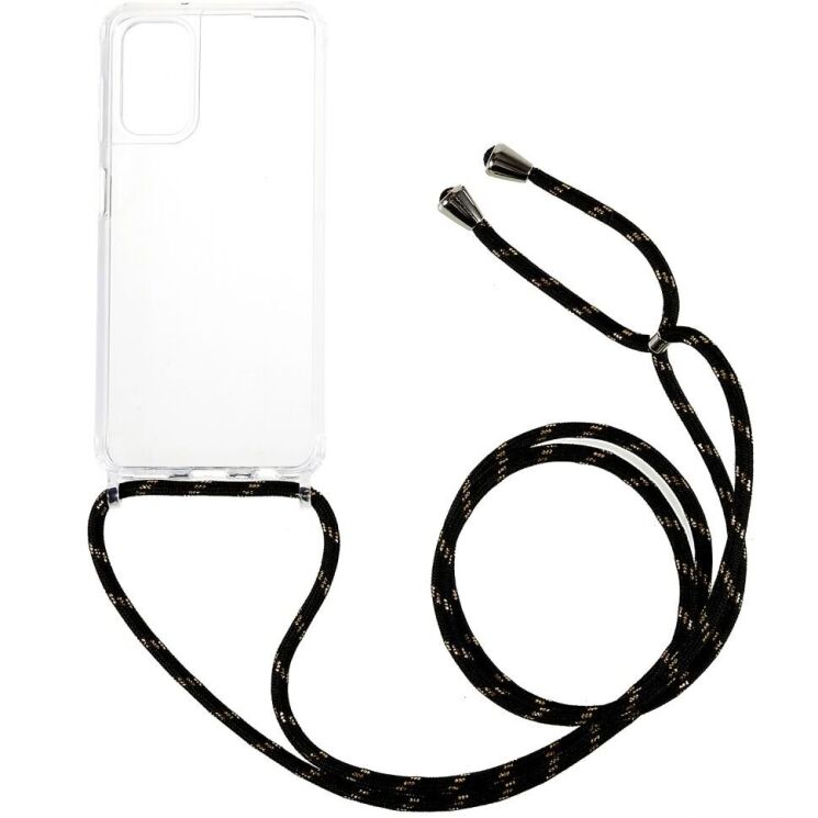 Силиконовый (TPU) чехол UniCase Carrying AirBag для Samsung Galaxy A04s (A047) / A13 5G (A136) - Black / Gold: фото 1 из 6