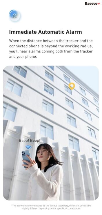 Трекер Baseus T2 Pro Smart Device Tracker (FMTP000002) - White: фото 12 з 24
